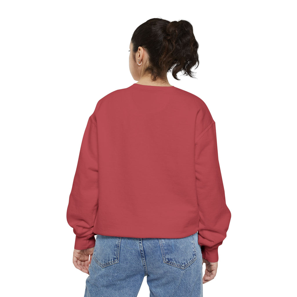 Minimal 'modern worry' Sweatshirt — Small Chest Text Crewneck