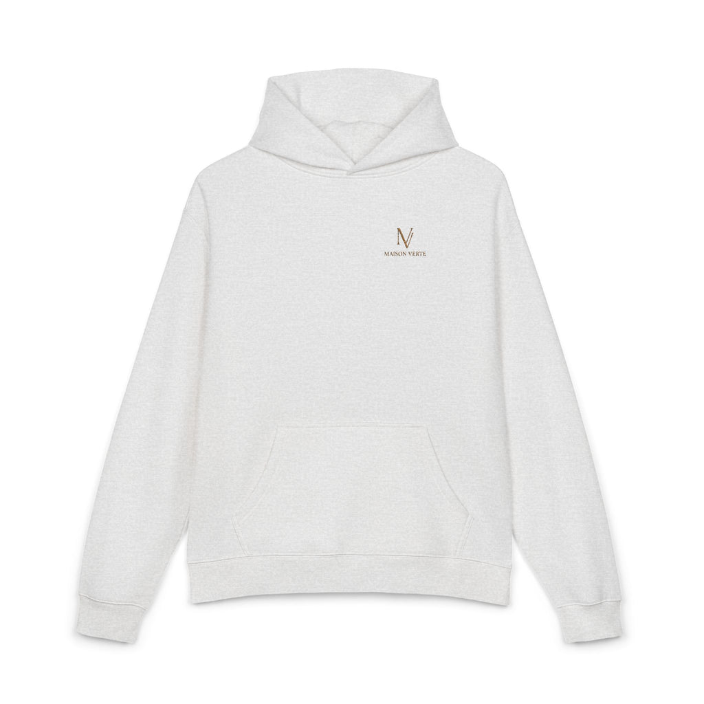 Relaxed Hoodie — Minimal Script 'N' Logo Chest Print Hoodie