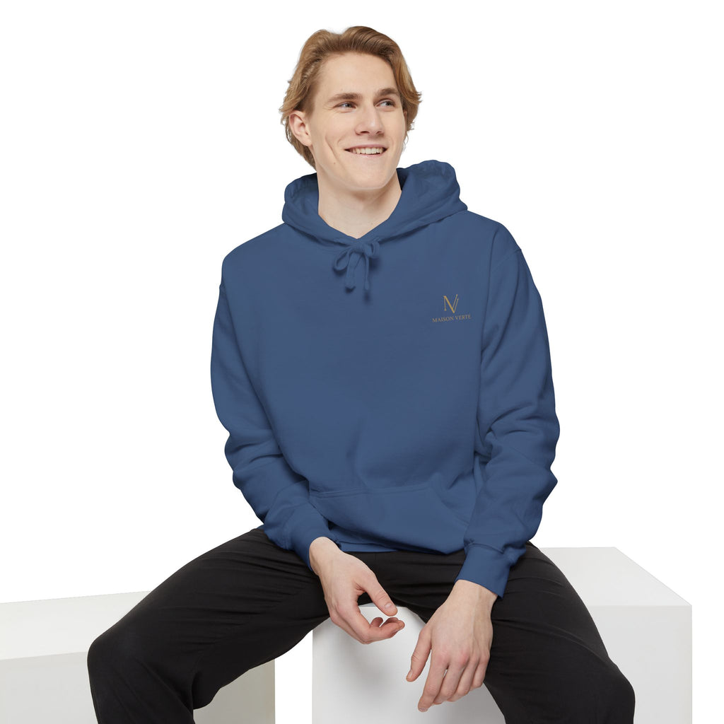 Minimal White Hoodie — Subtle Embroidered ‘N’ Casual Pullover