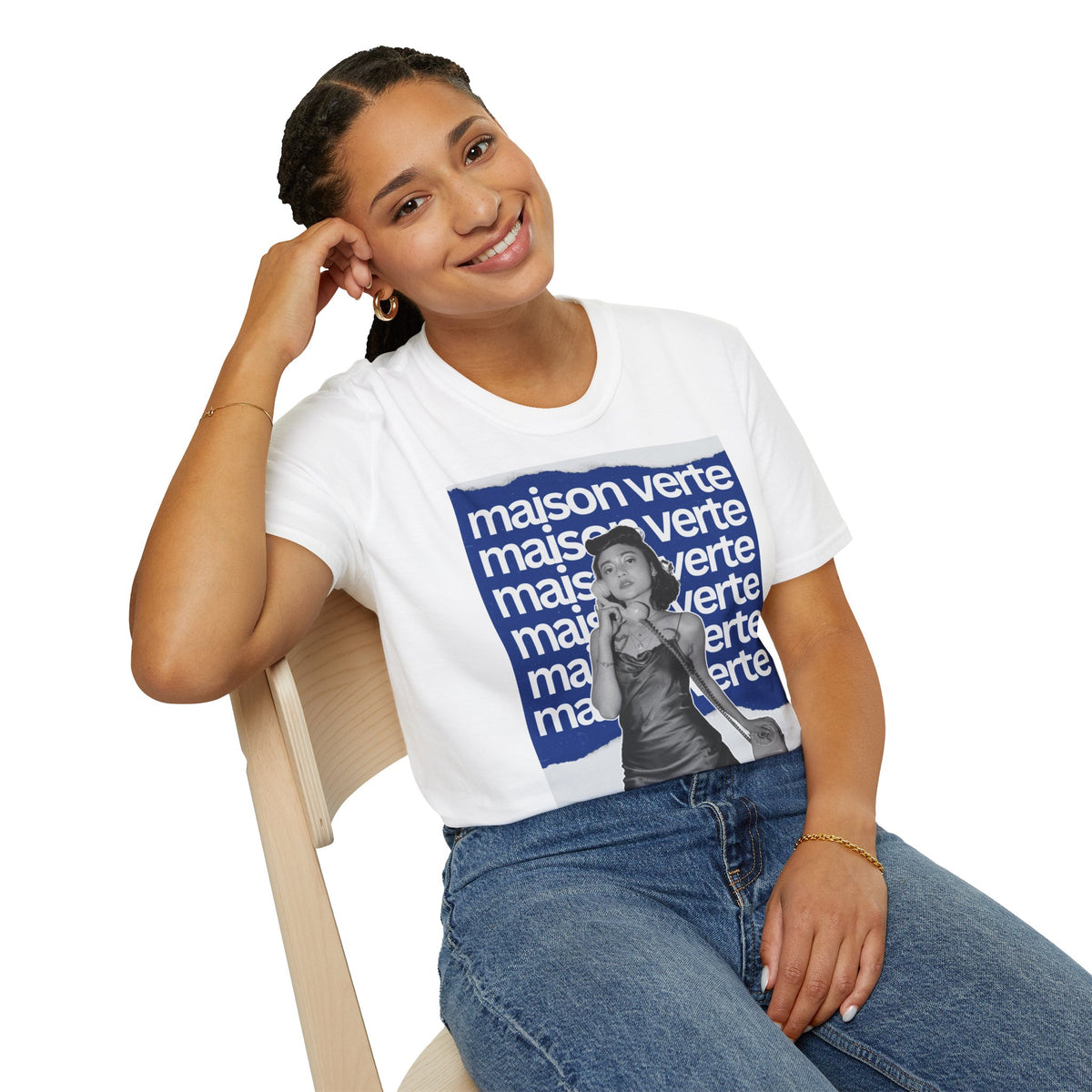 Maison Verte Graphic T-Shirt — Retro Chic Photo Tee