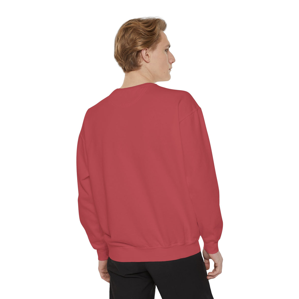 Minimal 'modern worry' Sweatshirt — Small Chest Text Crewneck