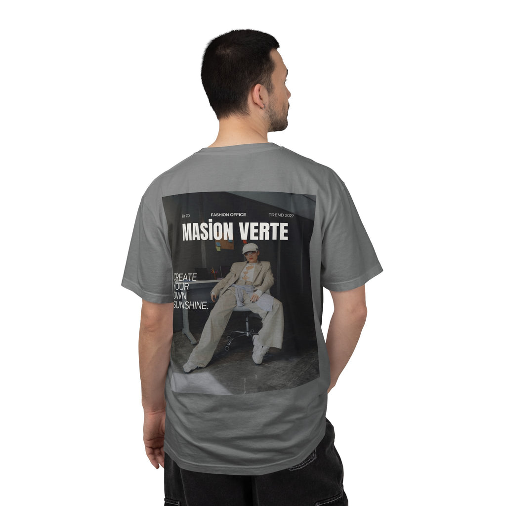 Graphic T-Shirt — 'Masión Verte: Create Your Own Sunshine' Vintage Magazine Back Print